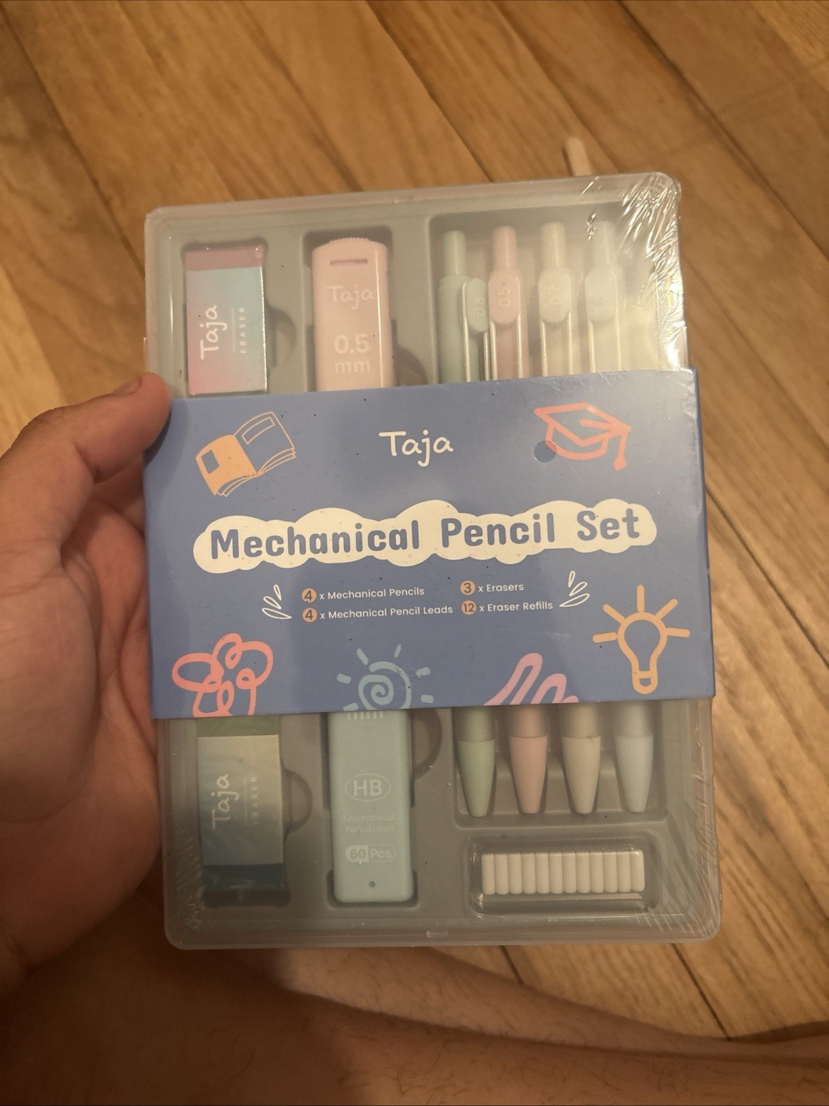 Pencil Set, 4 Pcs Pastel Mechanical Pencils 0.7 & 0.5mm Back to School Supplie