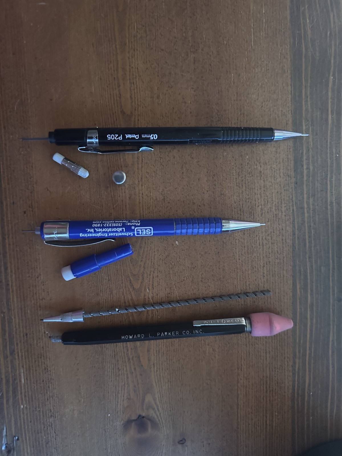 Lot of 10 Mechanical Pencils – PENTEL, Faber-Castell, Dur-O-Lite, NIJI, BIC