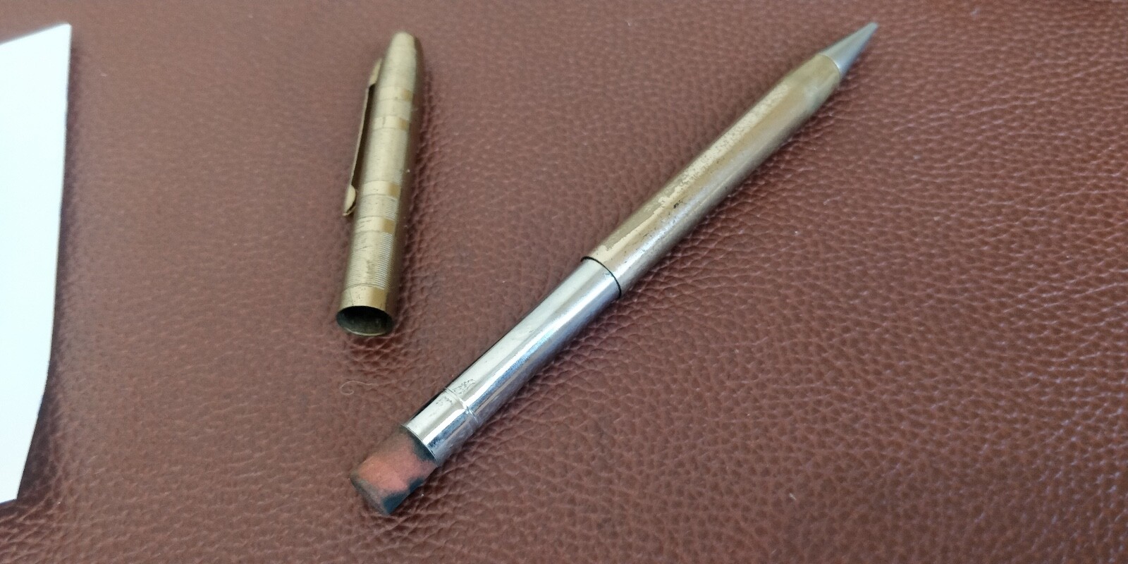Vintage Gold Plated Mechanical Pencil Stamped Mascot USA