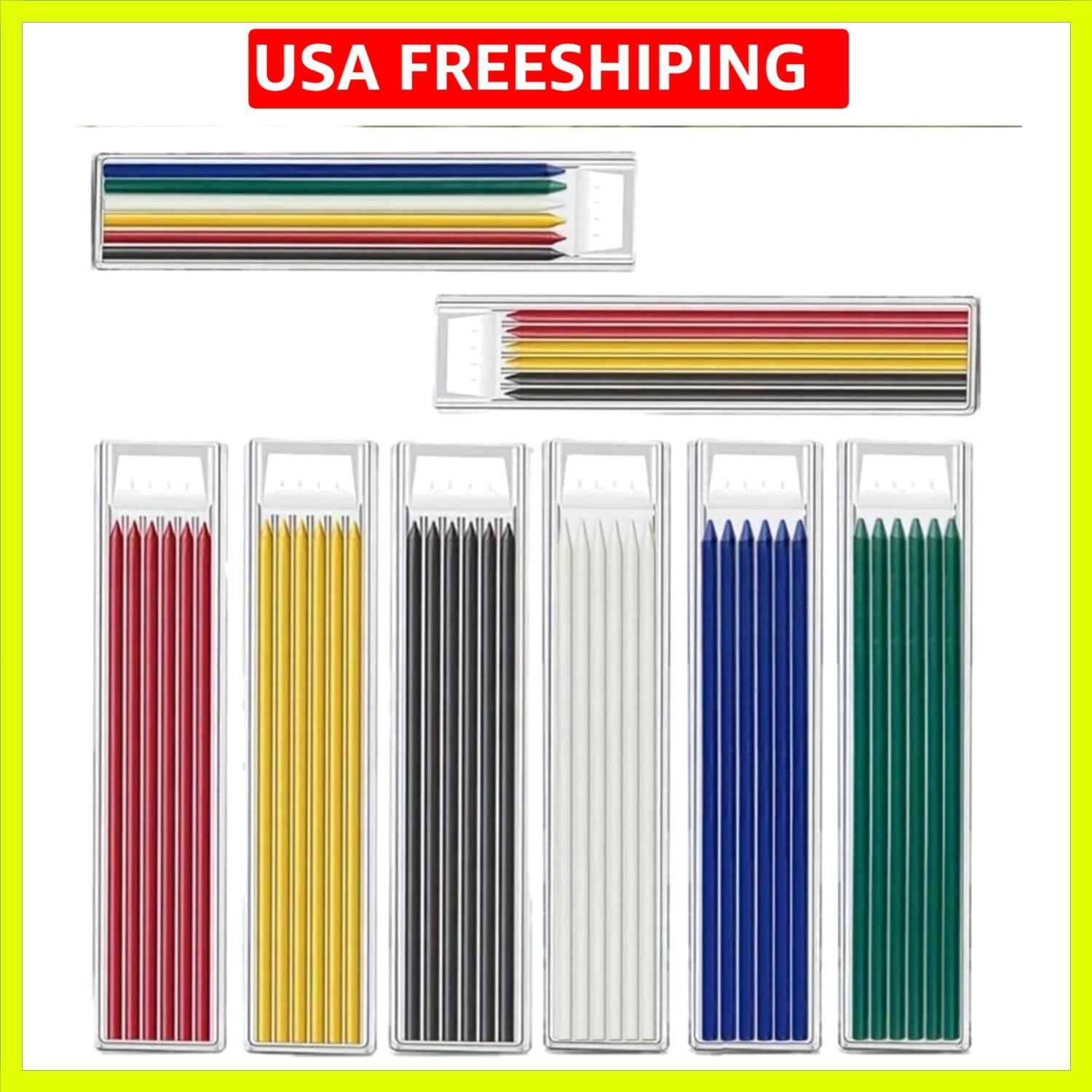 2.8mm Colored Replaceable Refill Rods for Woodworking Pencil Deep Hole Leads …