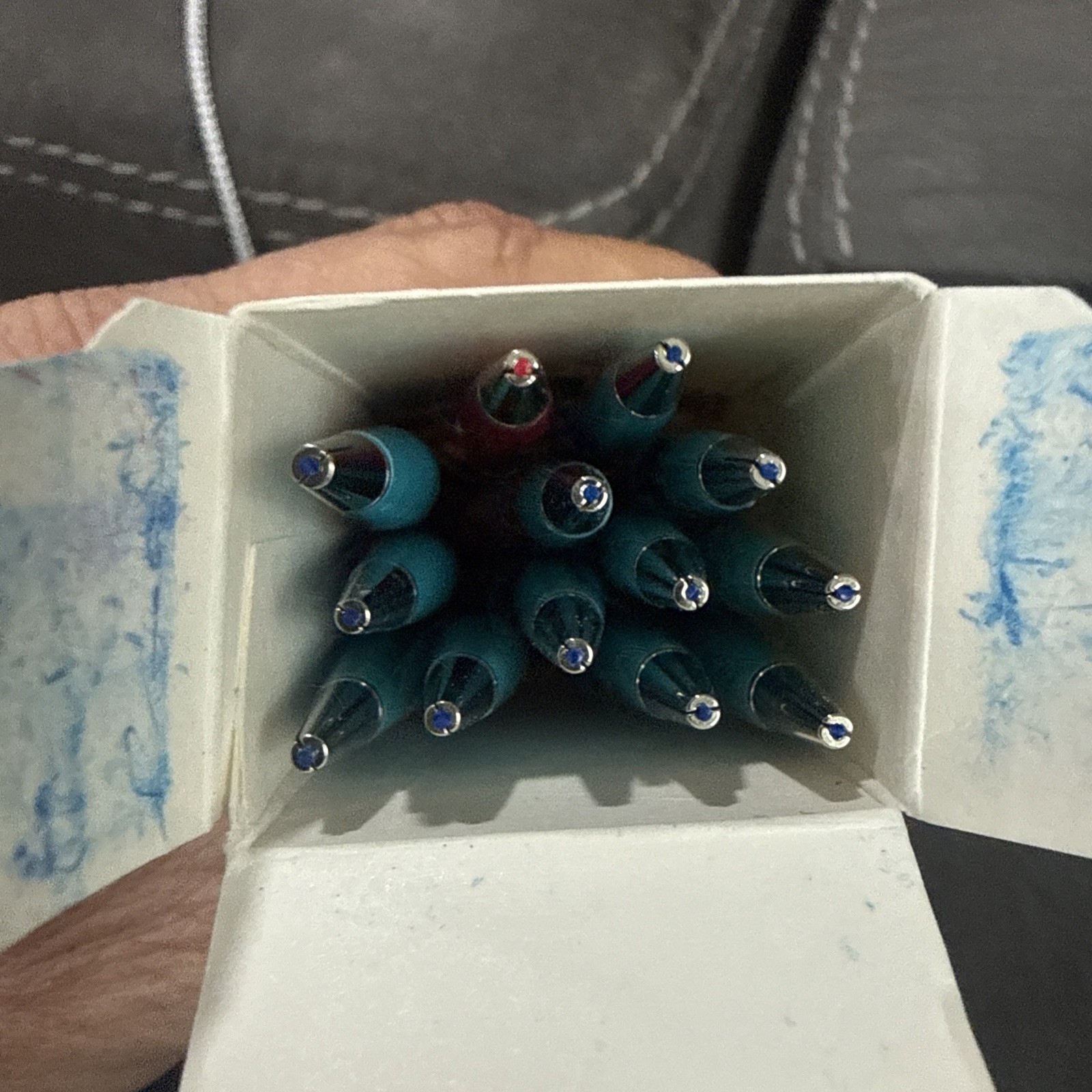 Autopoint Double End Twin Point Mechanical Pencil Red And Blue ends VTG Box 12