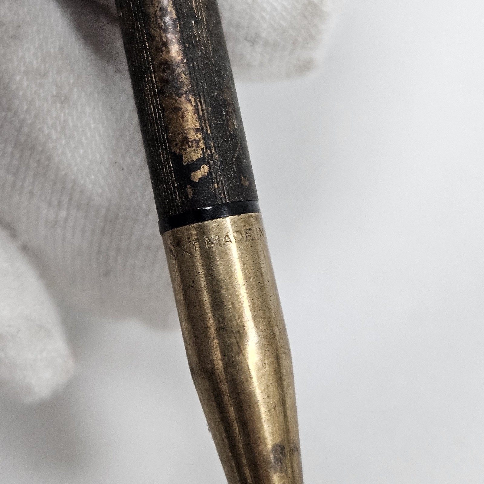 Vintage AXT Gold Tone Mechanical Lead Mini Pencil Art Deco Made In USA