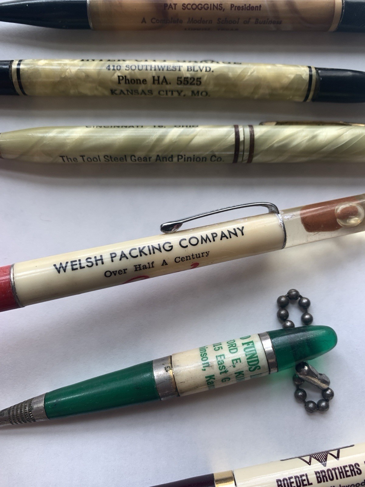 6 Lot Vintage Advertising Celluloid Mechanical Pencils Readyrite Ritepoint