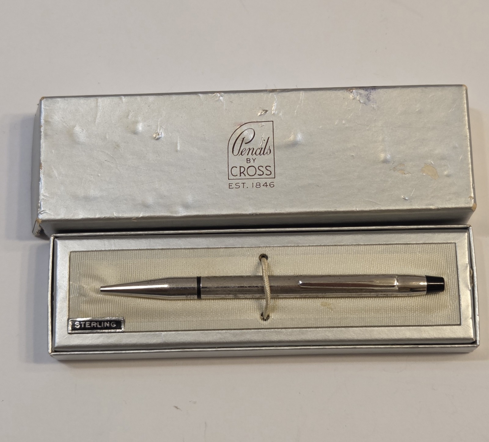 Vintage Sterling Silver Cross 3.5″ Mechanical Golf Pencil Original Box