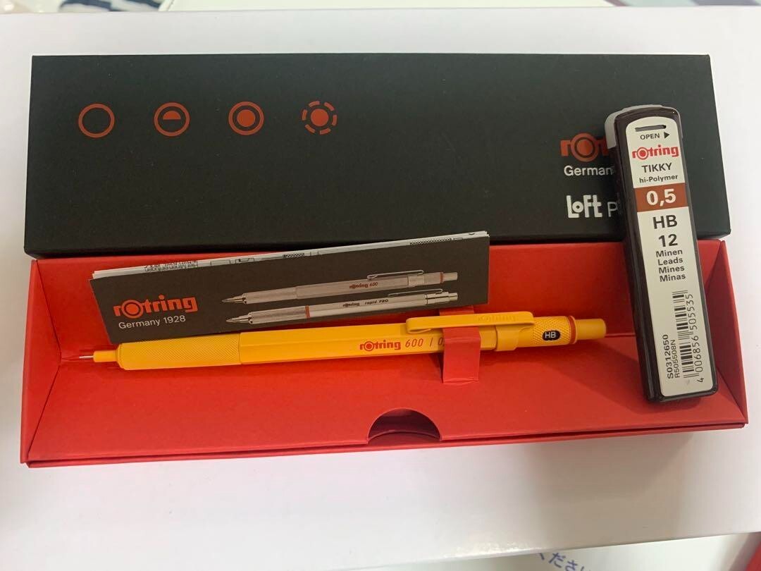 Rotring 600 Loft Limited Color Yellow Mechanical Pencil 0.5 mm With Box New