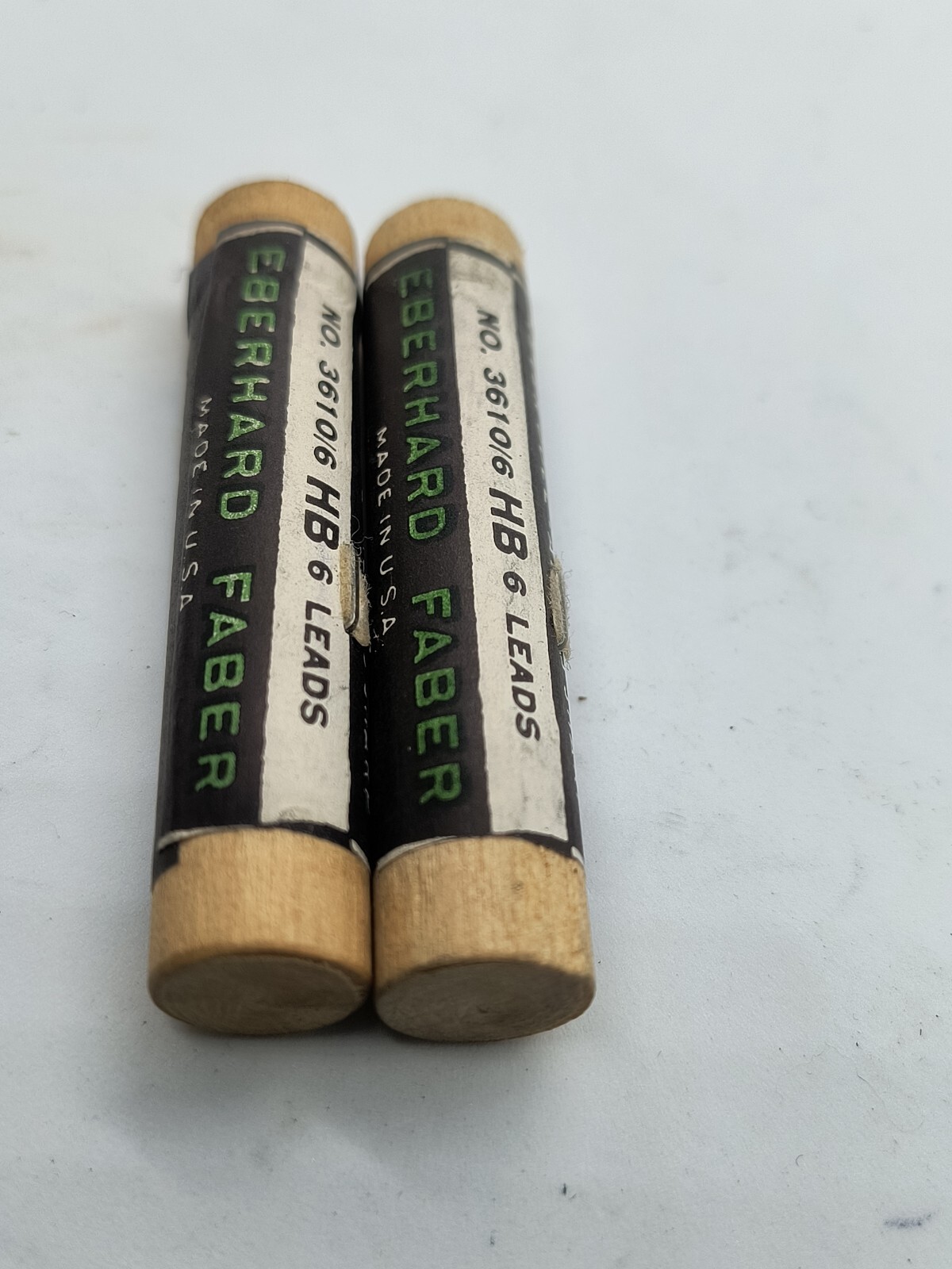 (2) EBERHARF FABER PERMAPOINT 6 Leads 3610/6 Sealed Wooden Tube, New