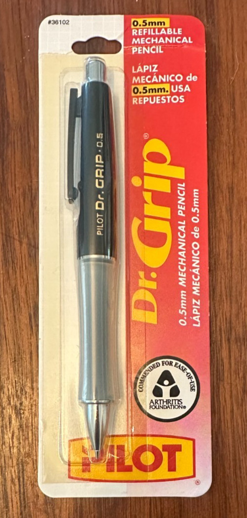 Pilot Dr. Grip Mechanical Pencil 0.5 mm, NIP NOS SEALED Japan