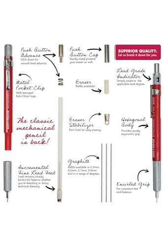 Lapiz Mecanico 5Mm Blanco Clasico Diseno Ergonomico Rapidomatic