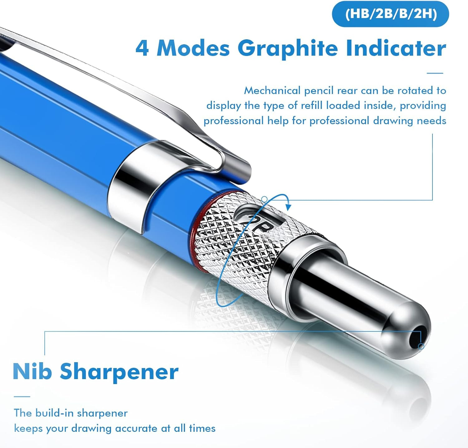 2 Pcs Welders Pencil with 12 Pcs round Refills Mechanical Pencils Metal Welding