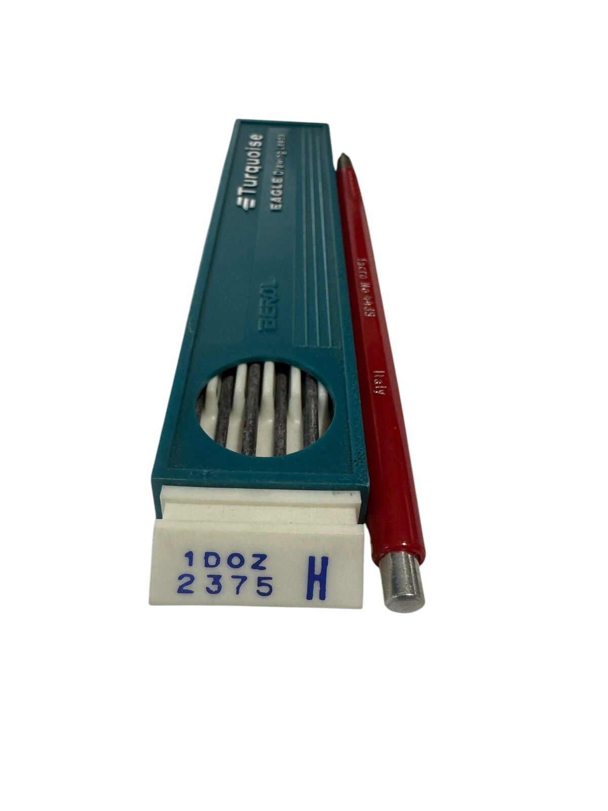 VTG Tacro Italy No 4439 Mechanical Pencils Red w/ Turquoise Refills (9.75 Total)
