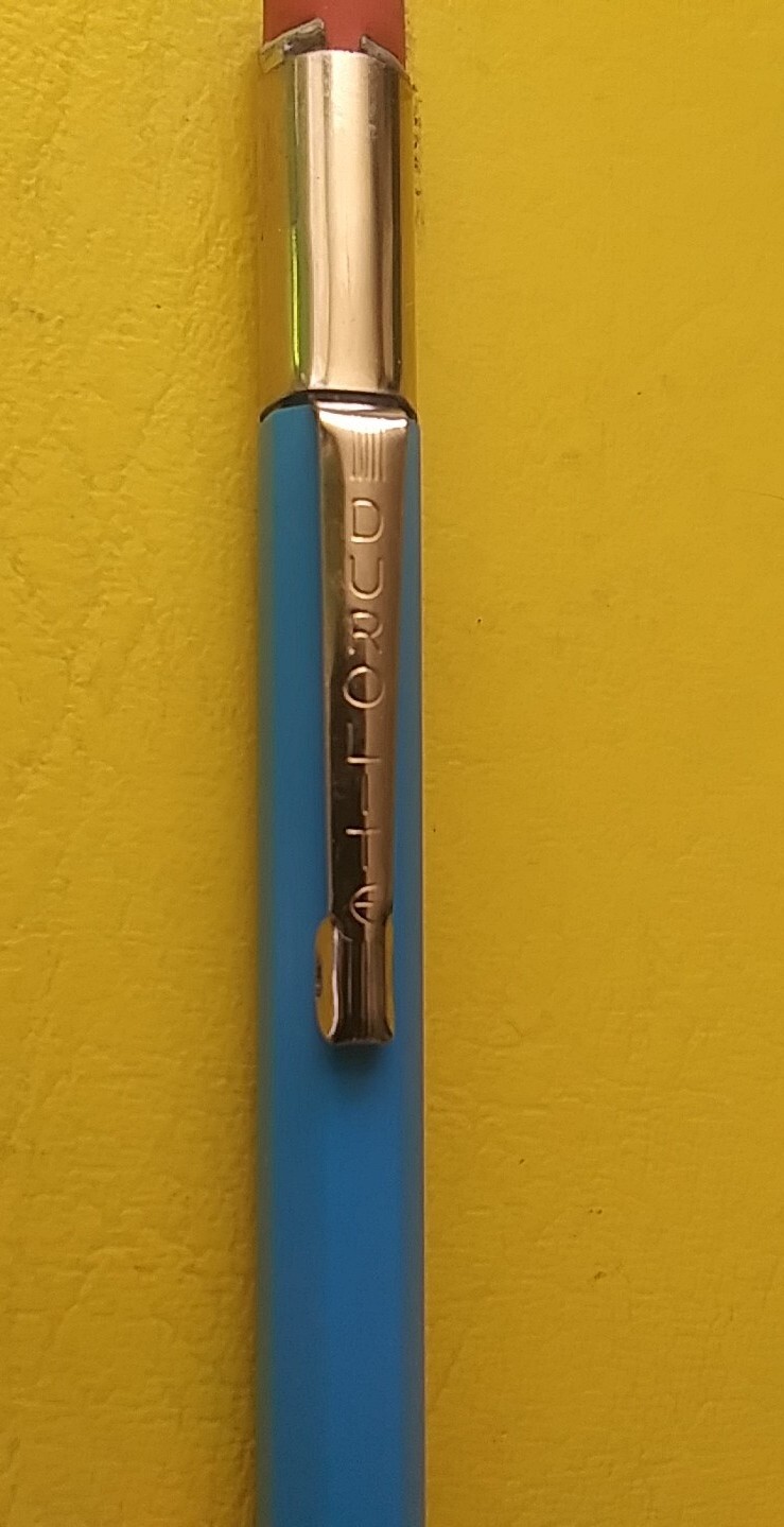 Vintage DUROLITE Mechanical Pencil Plastic Turquoise Blue NEW No Advertising