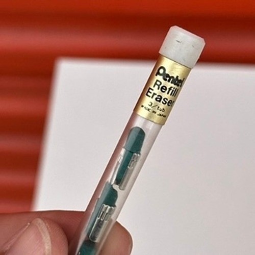 Vintage Pentel P225 Mechanical Pencil 0.5mm Black Japan with Eraser Case