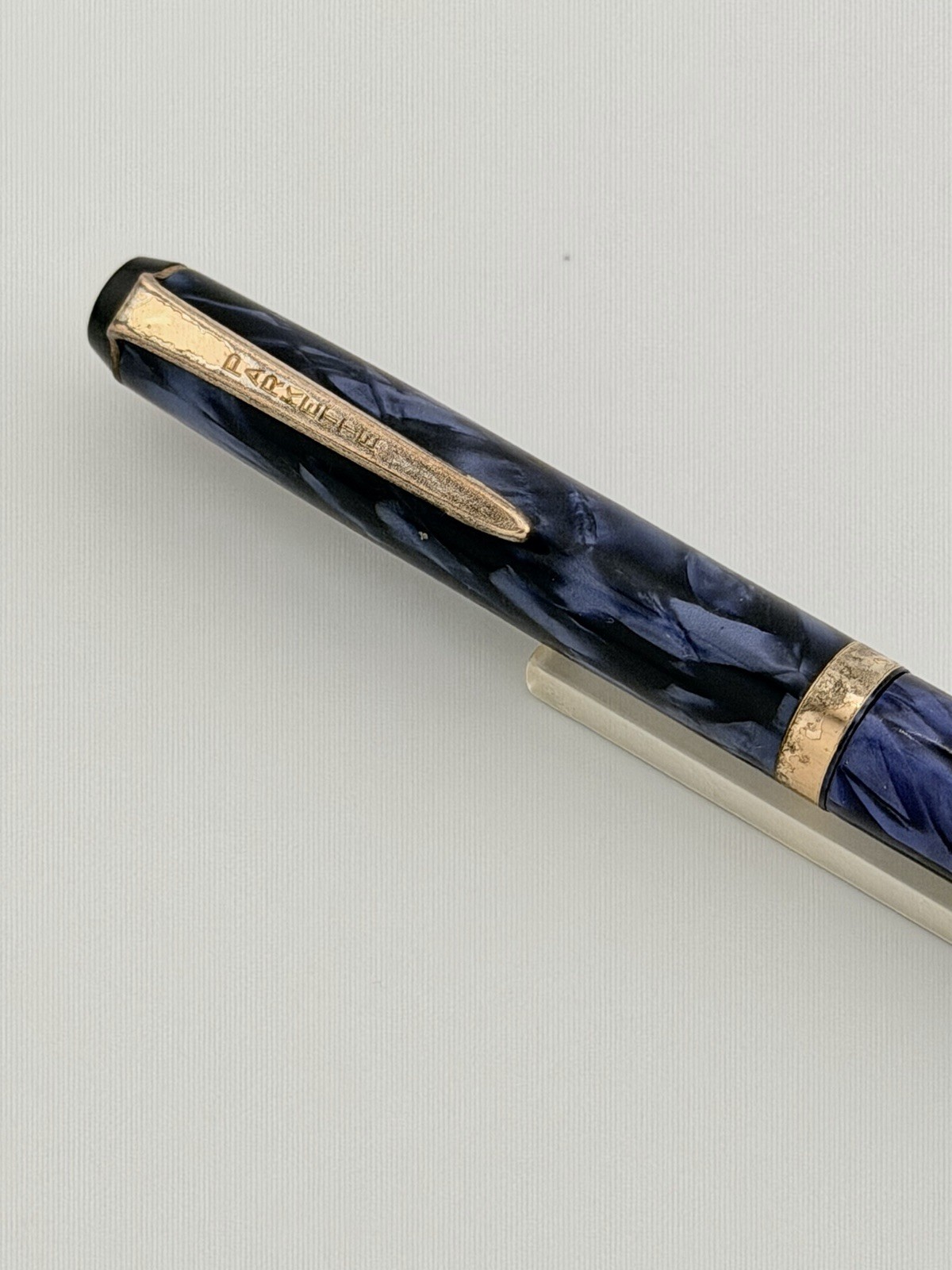 Vintage PARKETTE Made By Parker Mechanical Pencil Marble Blue Super Rare