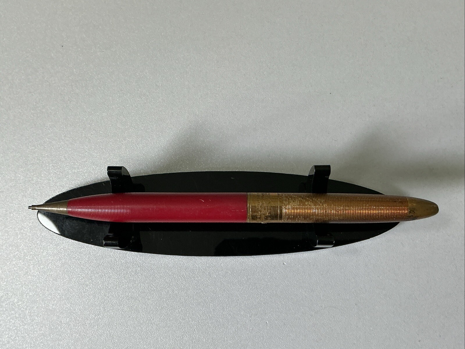 Vintage Sheaffer Fineline Division Mechanical Pencil – Red & Brass – A318