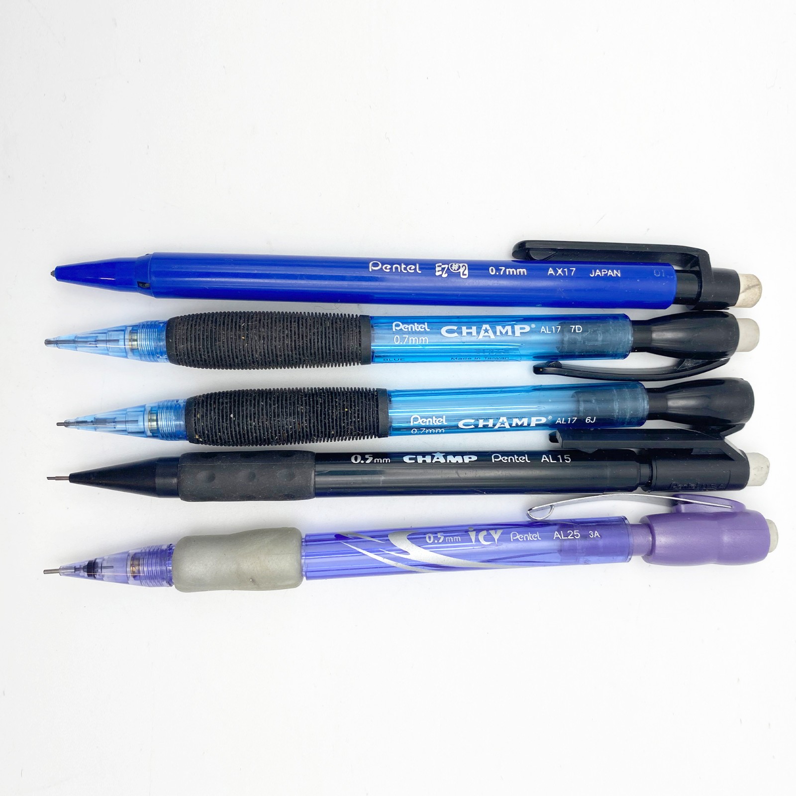 Lot of 5 Mixed Pentel Mechanical Pencils – Working