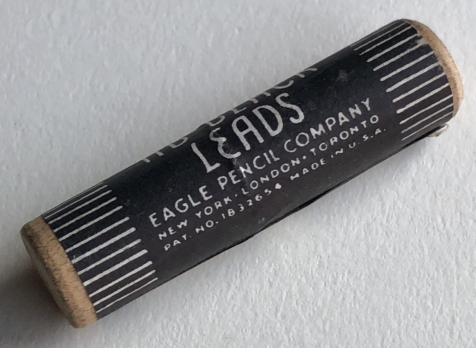 Vintage EAGLE Pencil Co. HB Black Mechanical Lead 1.18mm NOS 12pk Wood Tube USA