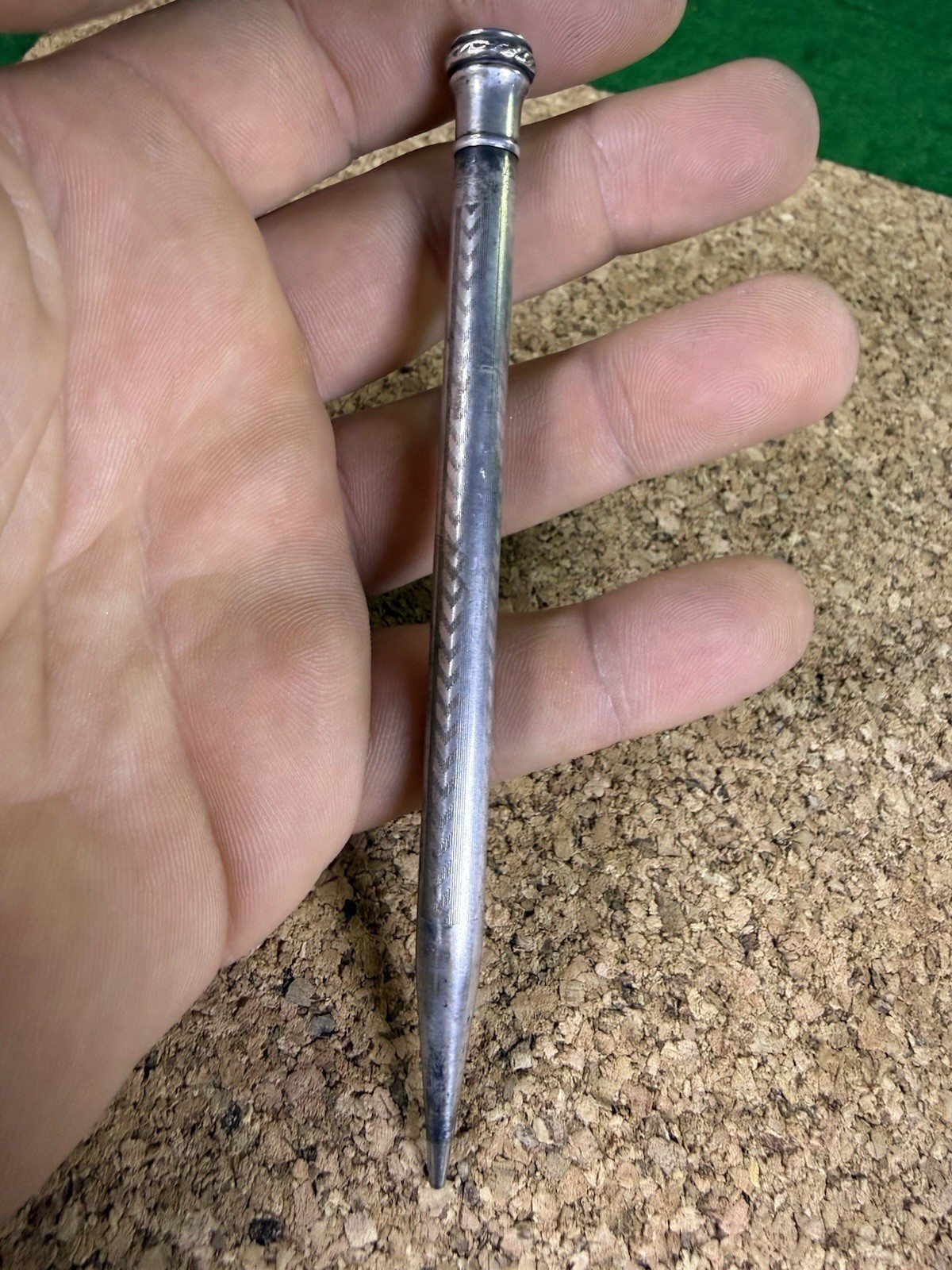 VTG Wahl Eversharp Engraved Silver Plated Mechanical Pencil Art Deco