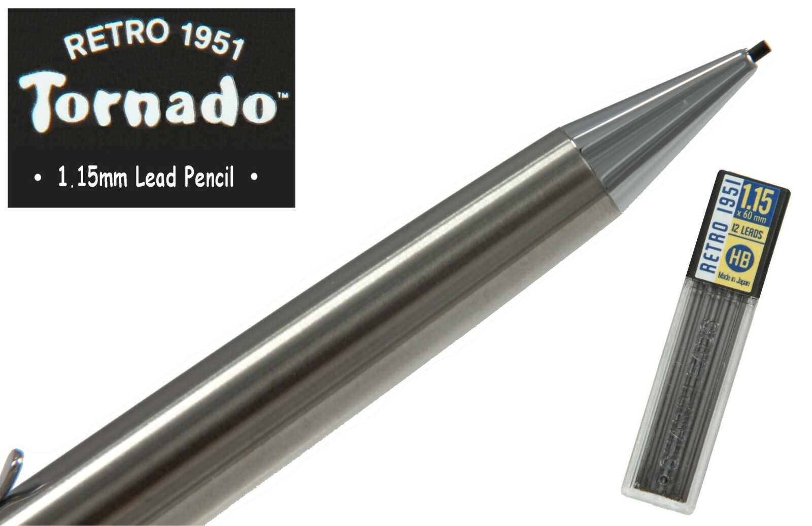 Retro 51 Stainless 1.15 mm Mechanical Lead Pencil #VRP-1315