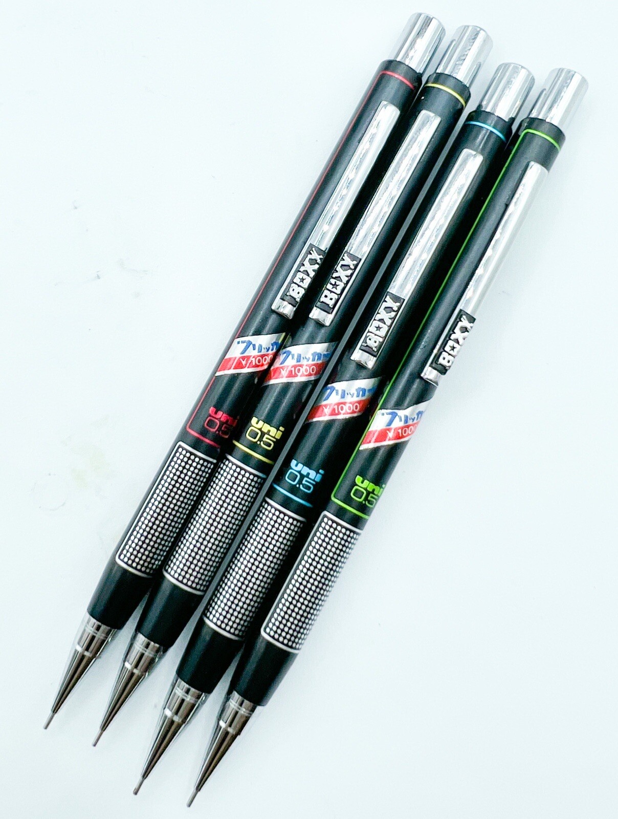 NOS mitsubishi uni boxy flicker mechanical pencil 0.5mm 4 pcs set