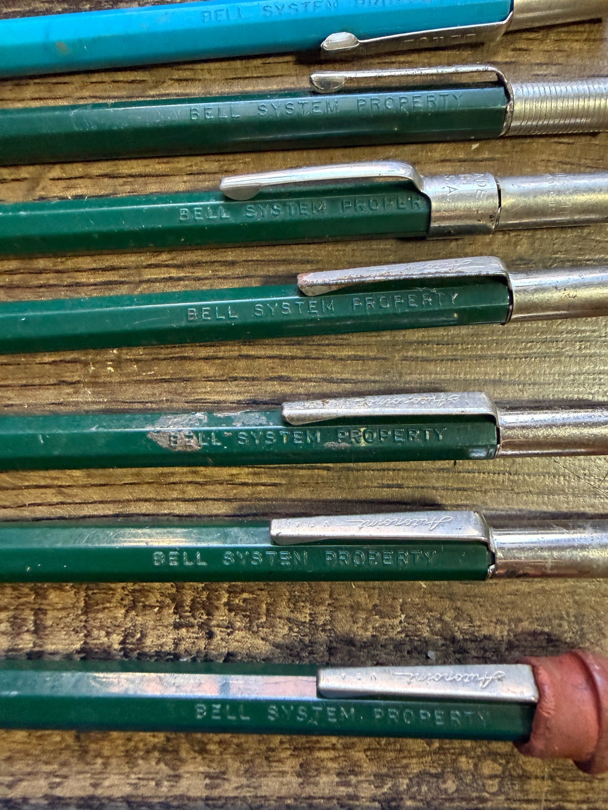 Vintage Lot of 11 Bell System Property Mechanical Pencils + 3 Wearever 1 Pentel