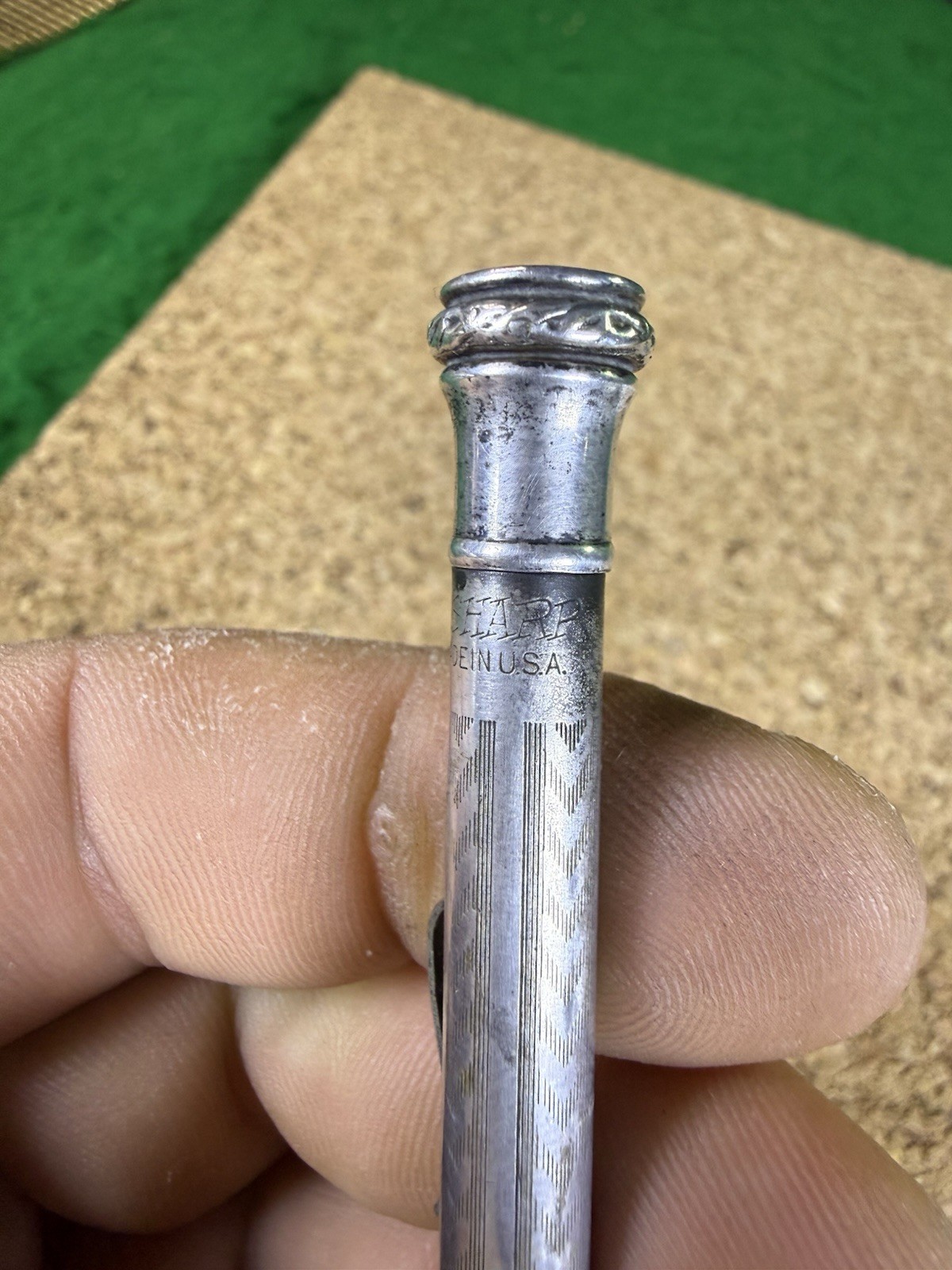 VTG Wahl Eversharp Engraved Silver Plated Mechanical Pencil Art Deco