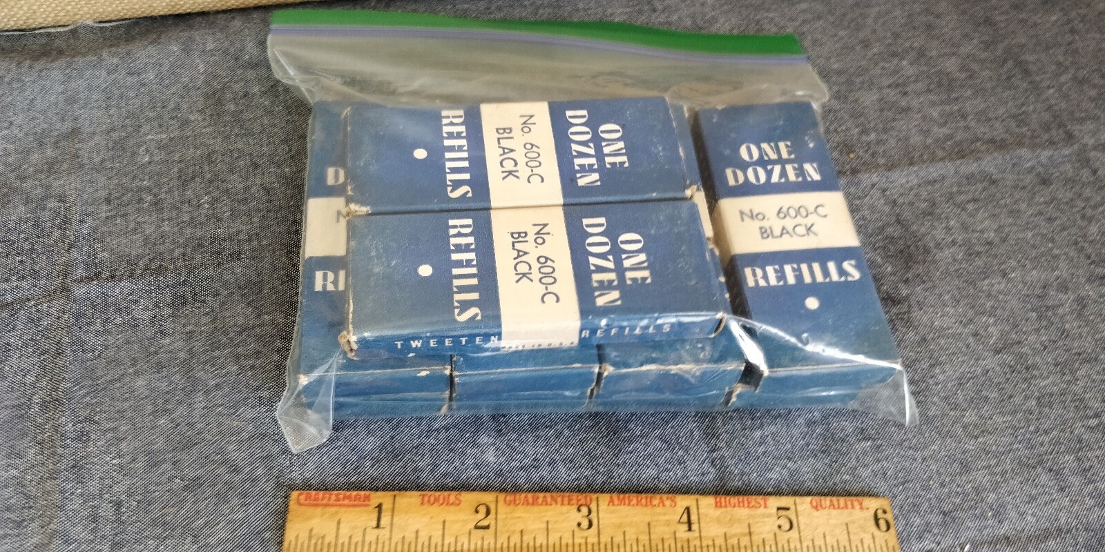 NOS Vintage Tweeten 10 boxes of 12 leads No. 600-C Black Crayon Marking 🇺🇸