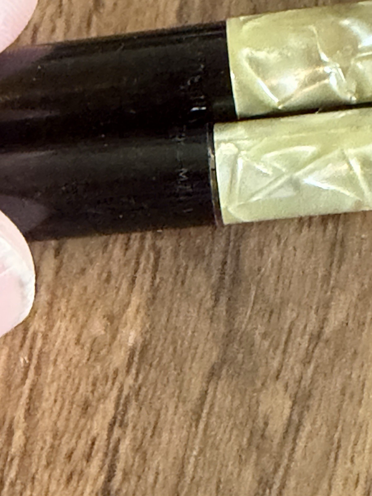 Vintage Pair Mechanical Pencil Sheaffer’s Black Gold and Silver MOP