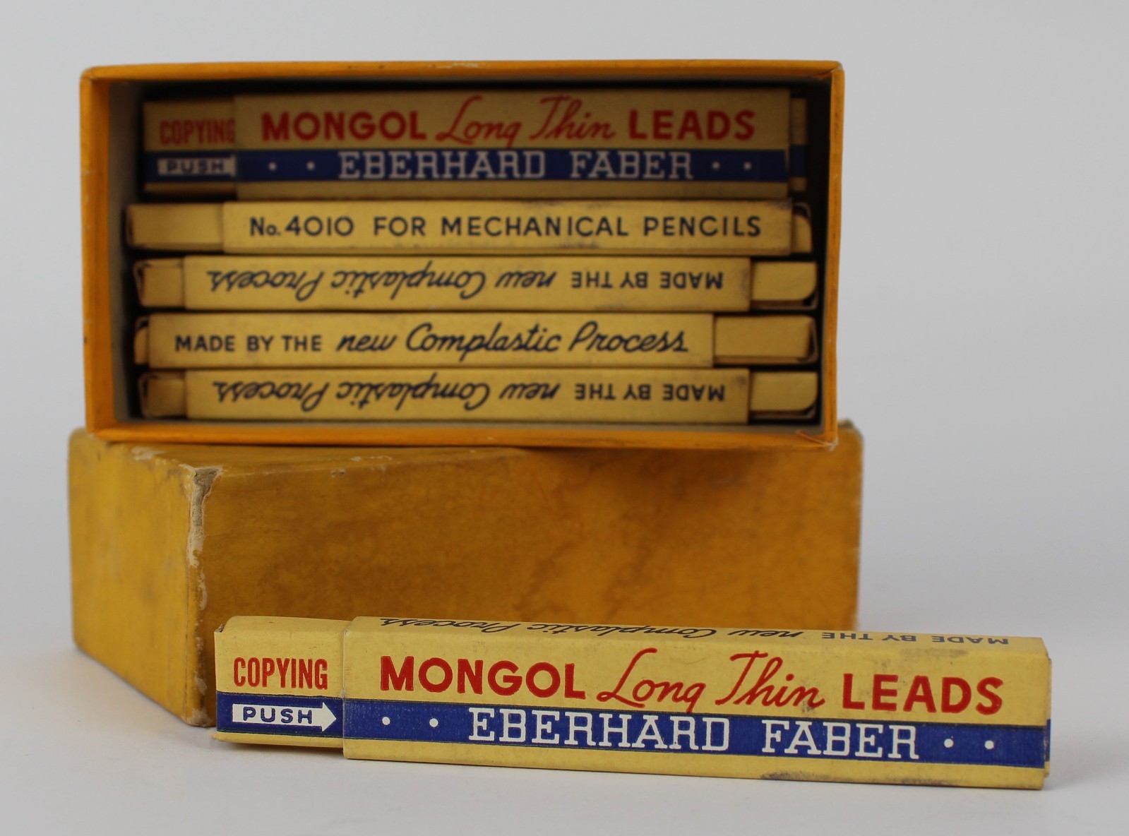 Vintage Eberhard Faber Mongol Long Thin Leads No.4010 12 Boxes USA