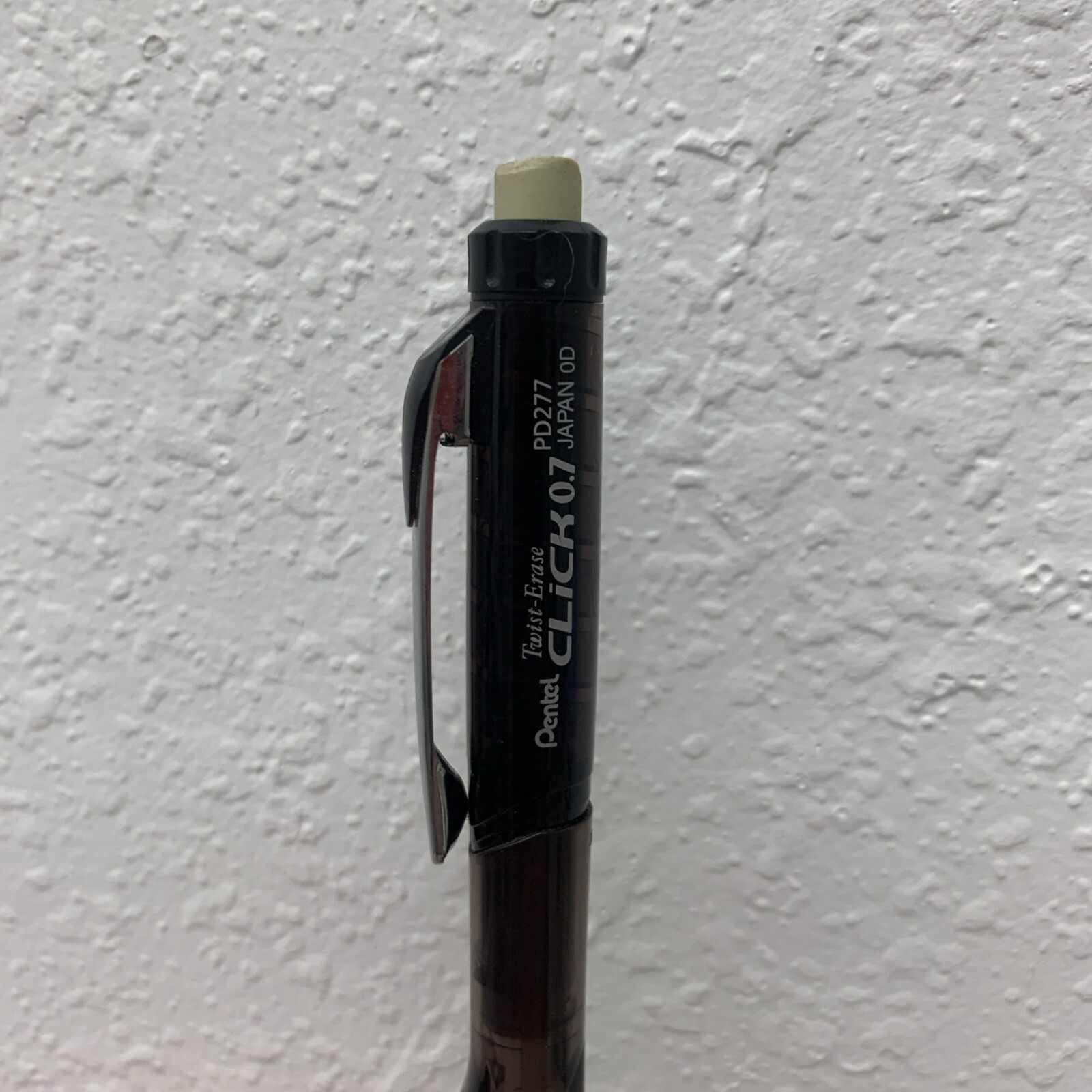 Vintage Pentel Twist-Erase PD277 Mechanical Pencil 0.7 mm Black