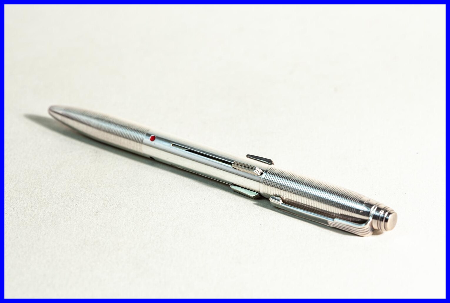 FEND SUPER NORMA Metal Silver Plated 4 COLOR PENCIL w. box & papers GERMANY