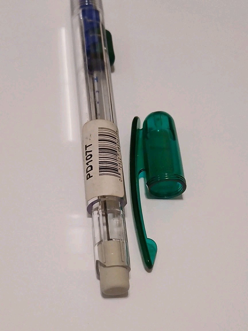 Pentel Techniclick 0.7mm Side Advance Automatic Pencil Clear Green PD107T Japan