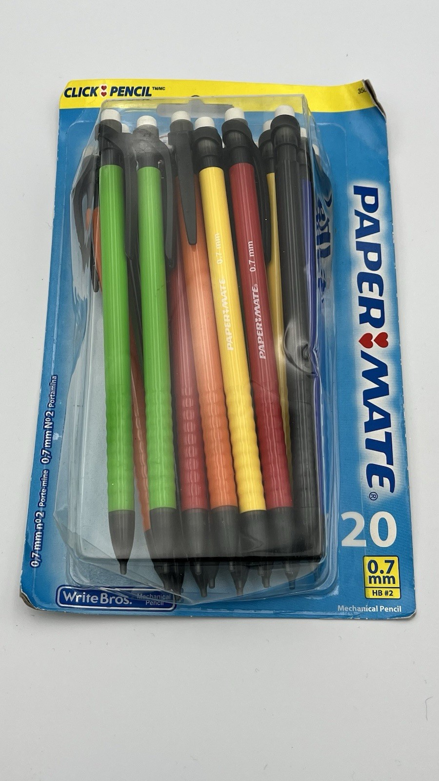 Paper Mate Click Mechanical Pencils 0.7 mm HB #2 NEW SEALED 20 Pack