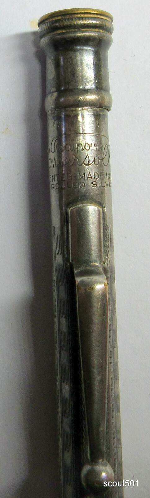 Antique Art Deco Redipoint Ingersoll Rolled Silver Mechanical Pencil 1.18 MM Lea