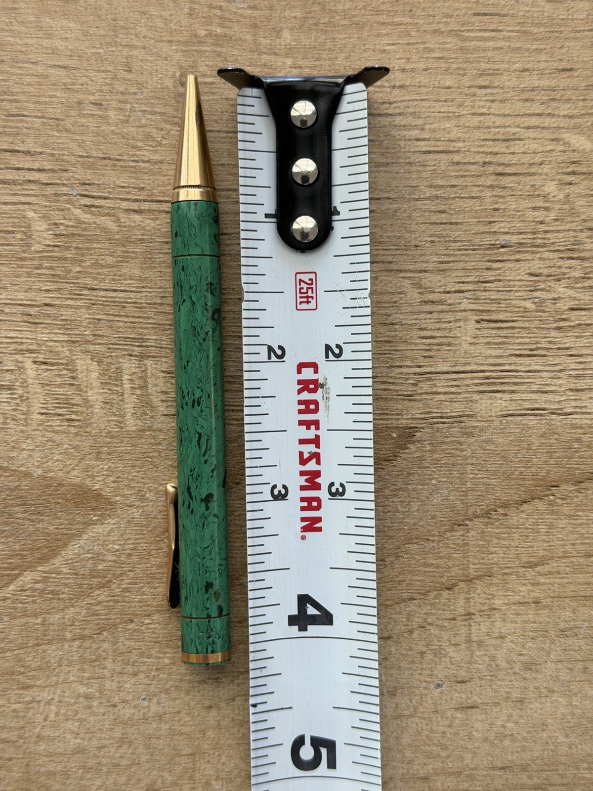 Vintage Conklin Endura Mechanical Pencil Green Marble (Missing Top Cap- READ!)