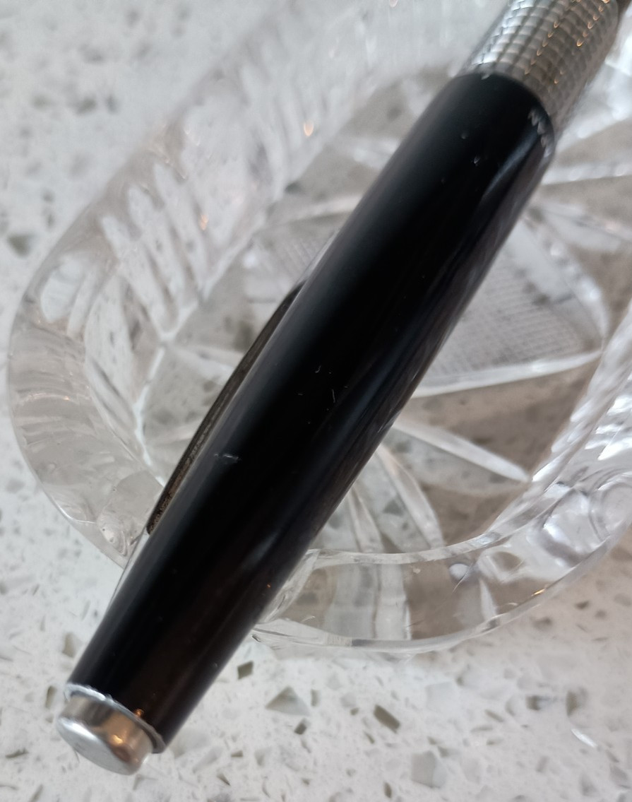 Vintage Pentel 5 Sharp Kerry Capped Mechanical Pencil 0.5mm Black Silver Japan