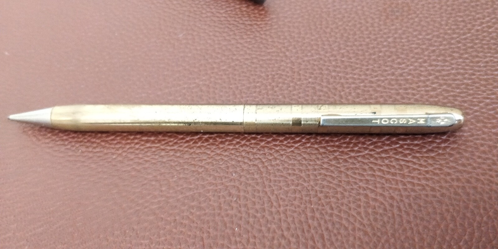 Vintage Gold Plated Mechanical Pencil Stamped Mascot USA