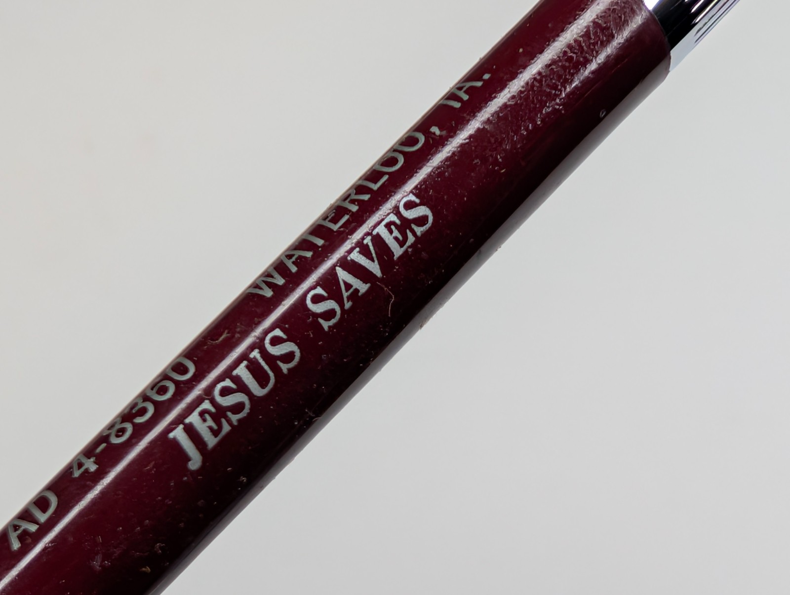 c1960s Waterloo, Iowa Stoner Radiator Advertising Pencil Jesus Saves Mechanic IA