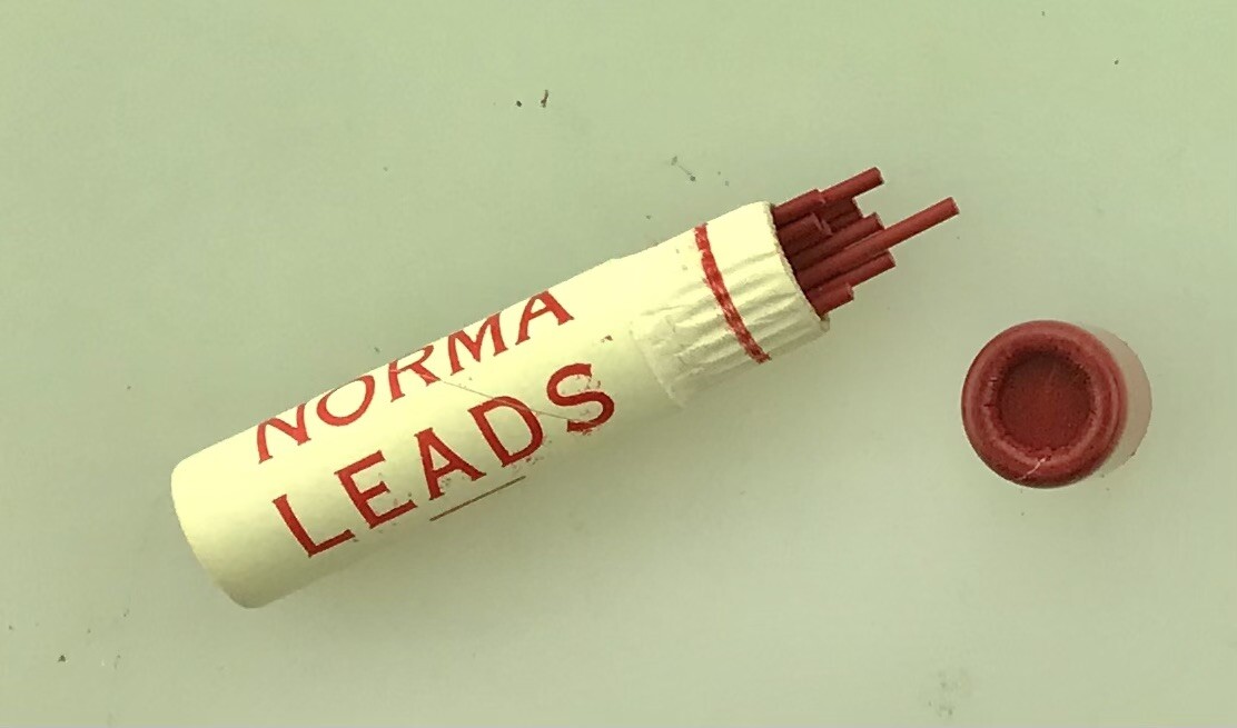 12 Red￼ Norma Mechanical Pencil Leads New Stock 1 1/2” In Cardboard Tube 1.1 mm