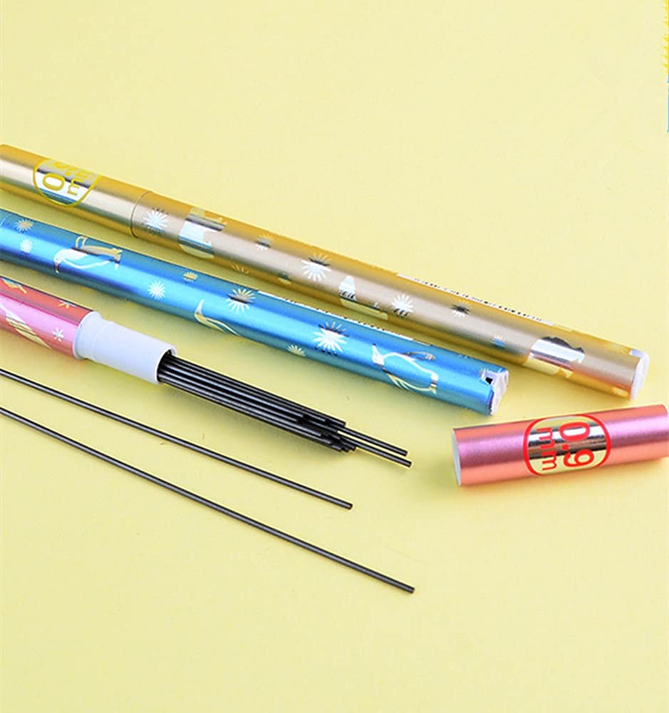 4 PCS 0.9mm Mechanical Pencil Set 4 Tubes HB Lead Refill 4 Eraser Stationery