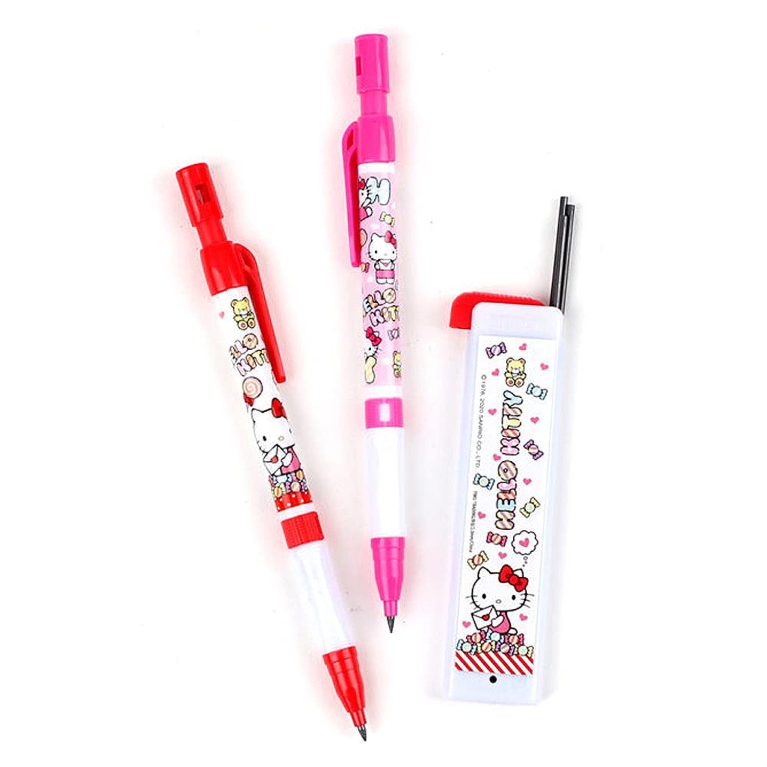[3-in-1] Hello Kitty 0.2mm B Mechanical Pencil w/Sharpener Top Set (Random)