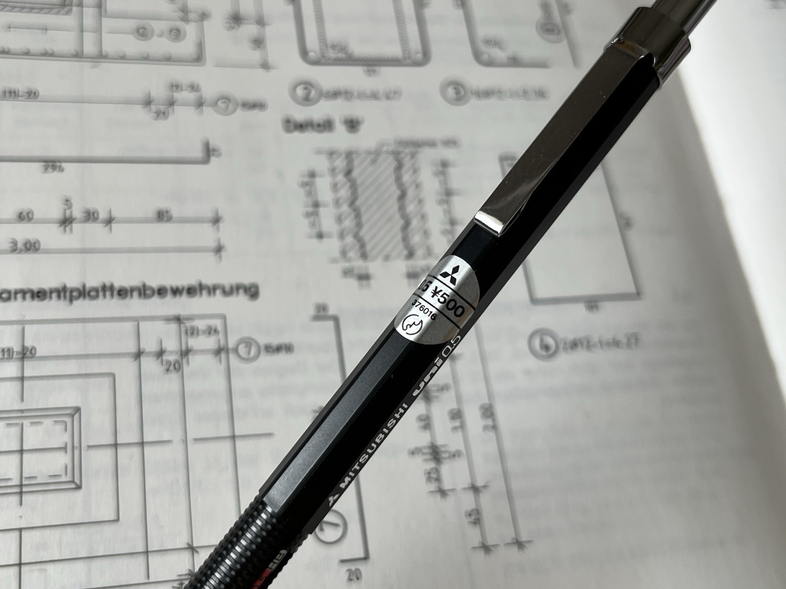 Vintage Mechanical Pencil MITSUBISHI UNI 0.5 : M5-551 : 0.5 mm : Black : Japan