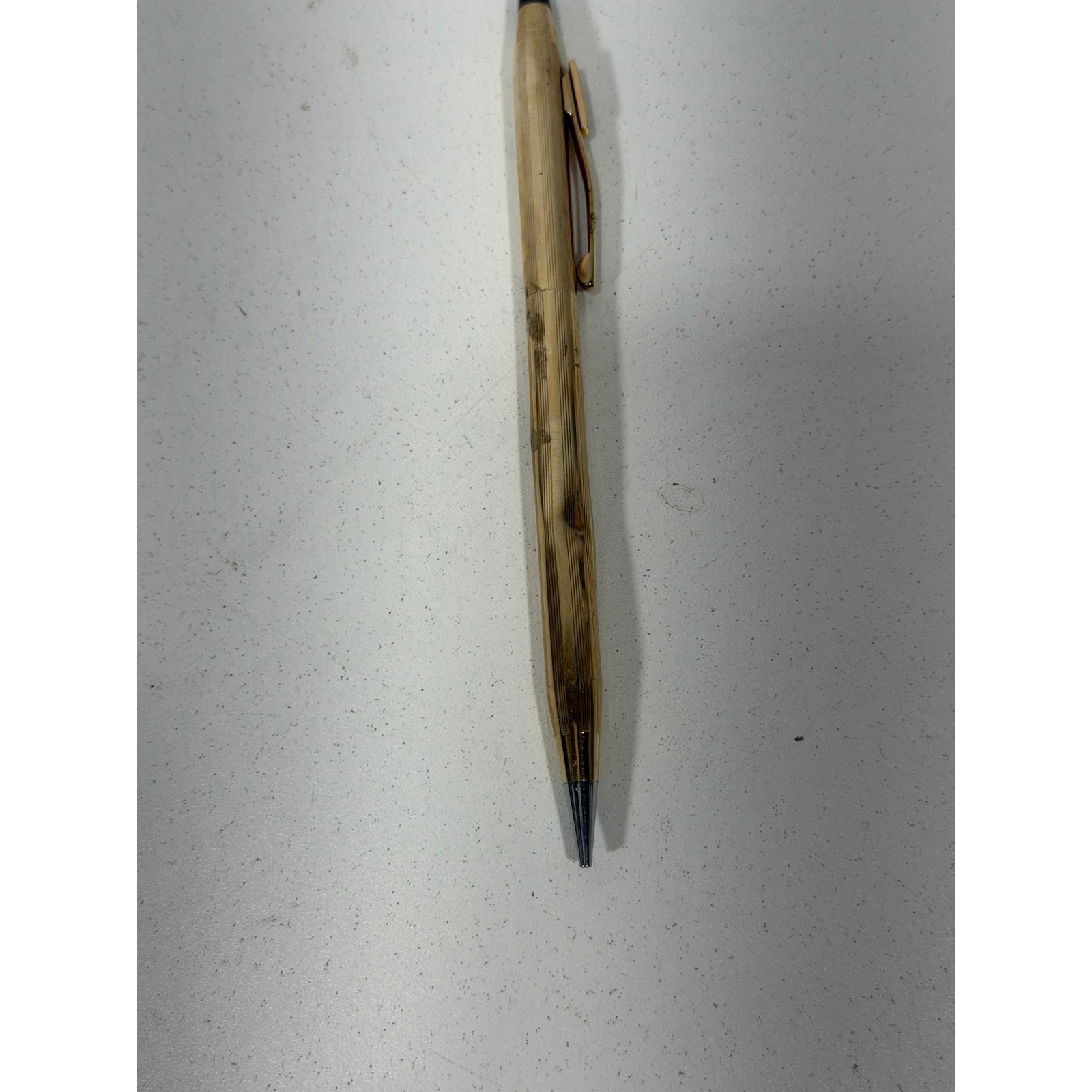 Vintage Cross 1/20 10KT Gold Filled Mechanical Pencil Pinstripe Made in USA Gold