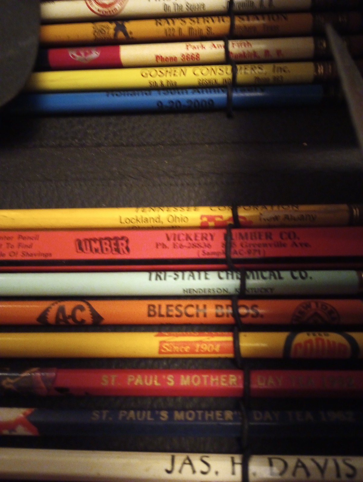 24 UNUSED Salesmans Sample Advertising Pencils In Case Allis Chalmers Holland IN
