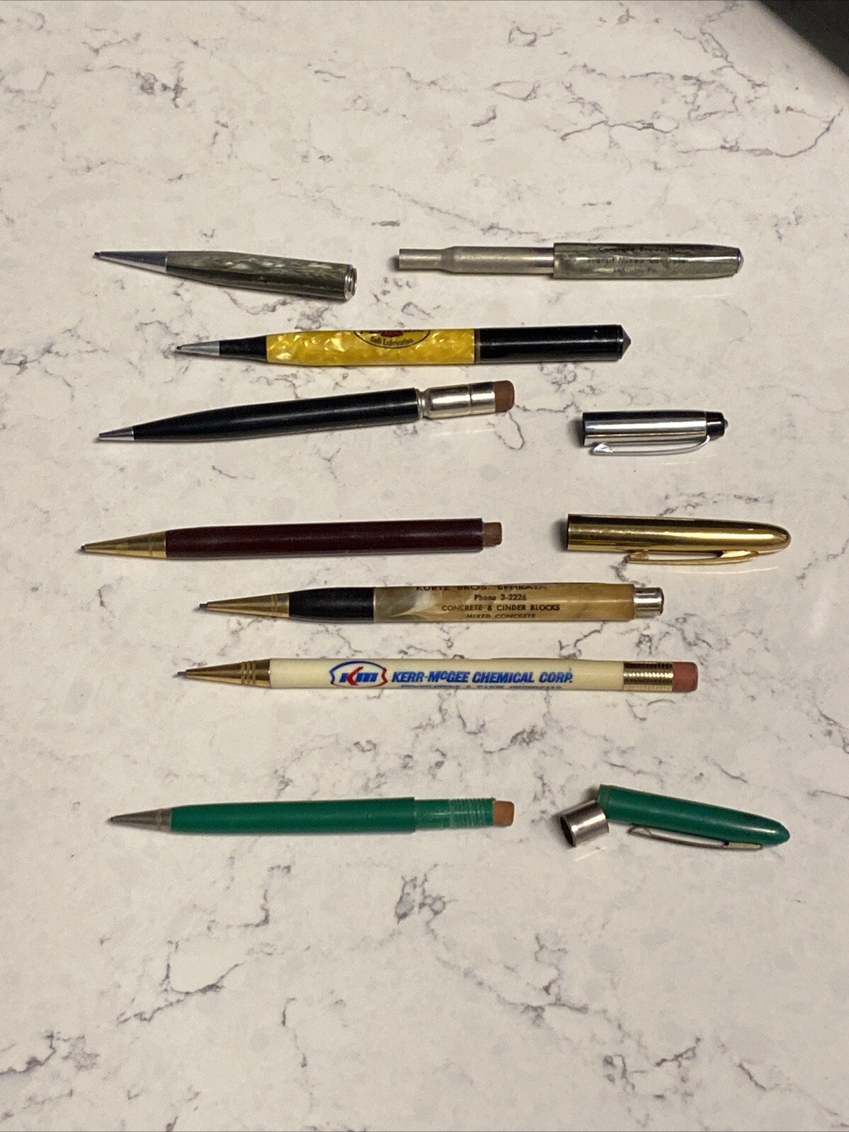 7 Vintage Redipoint Ritepoint & Other Mechanical Pencils Pennzoil