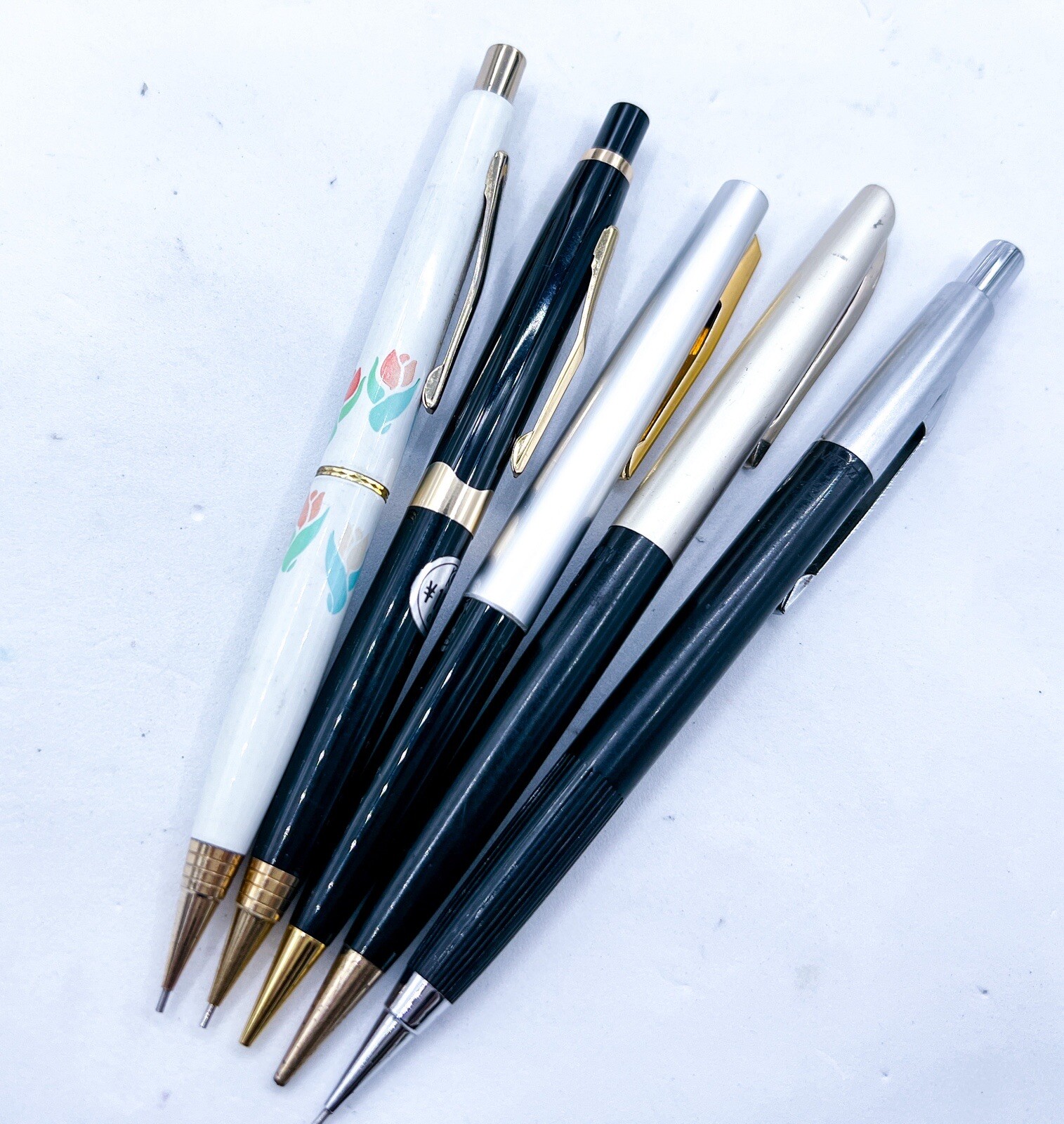 5pcs mechanical pencil 3 Platinum 2 Newman Japan 0.5 0.9 full functional