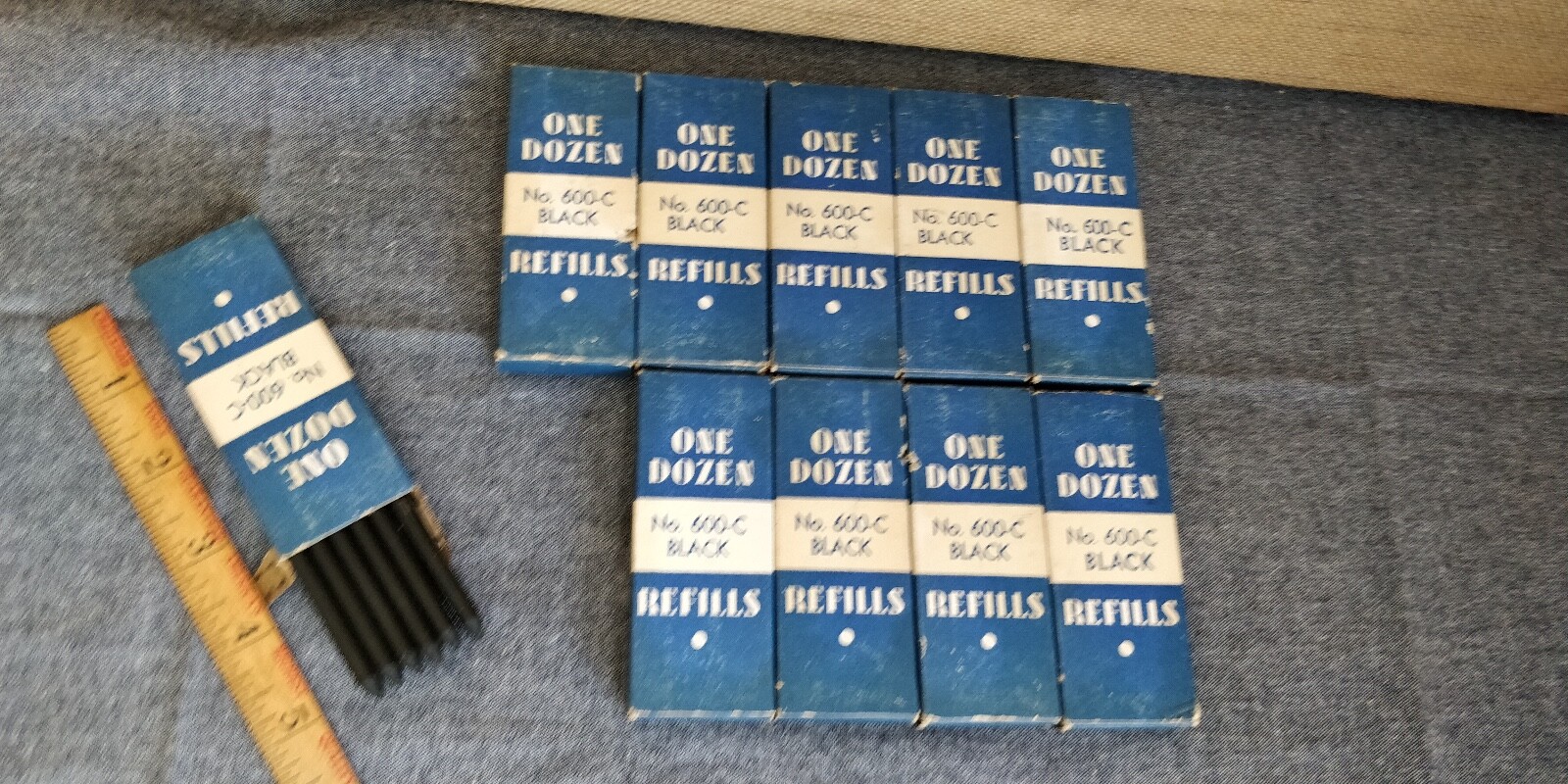 NOS Vintage Tweeten 10 boxes of 12 leads No. 600-C Black Crayon Marking 🇺🇸