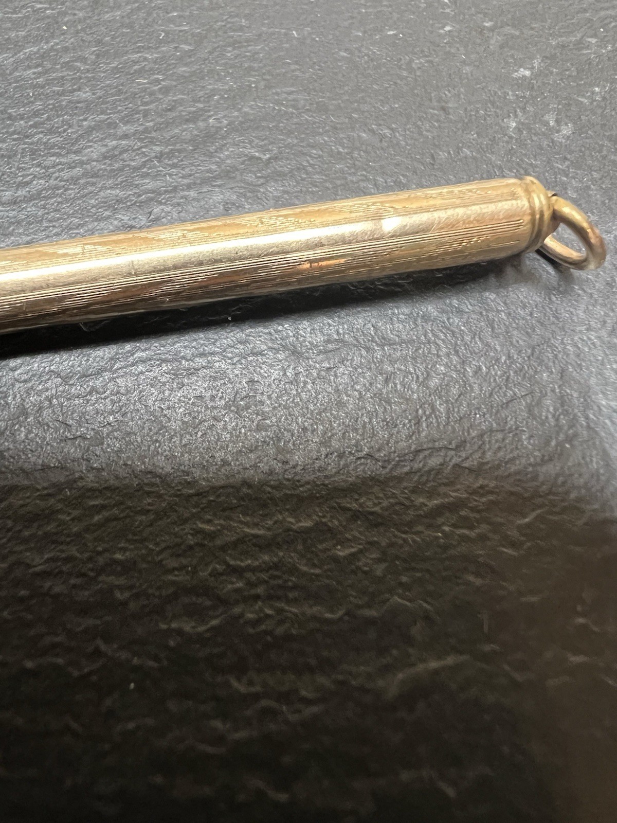 VINTAGE GOLD FILLED MECHANICAL PENCIL FOB PENDANT 2 3/4 INCHES LONG LARGE LEAD