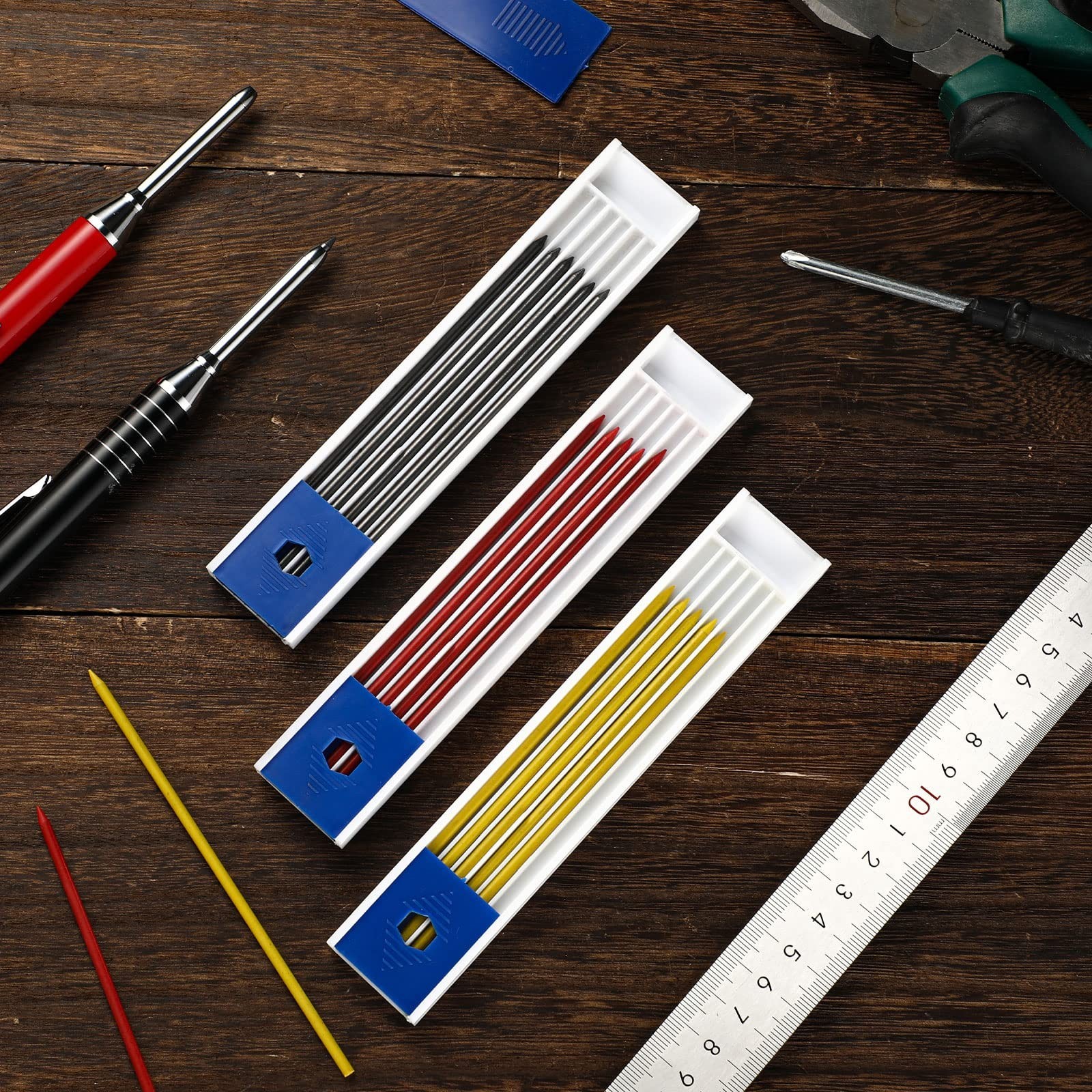 Spakon 60 Pcs 300 Pcs 2.8mm Lead Refill Carpenter Construction Pencils Lead R…