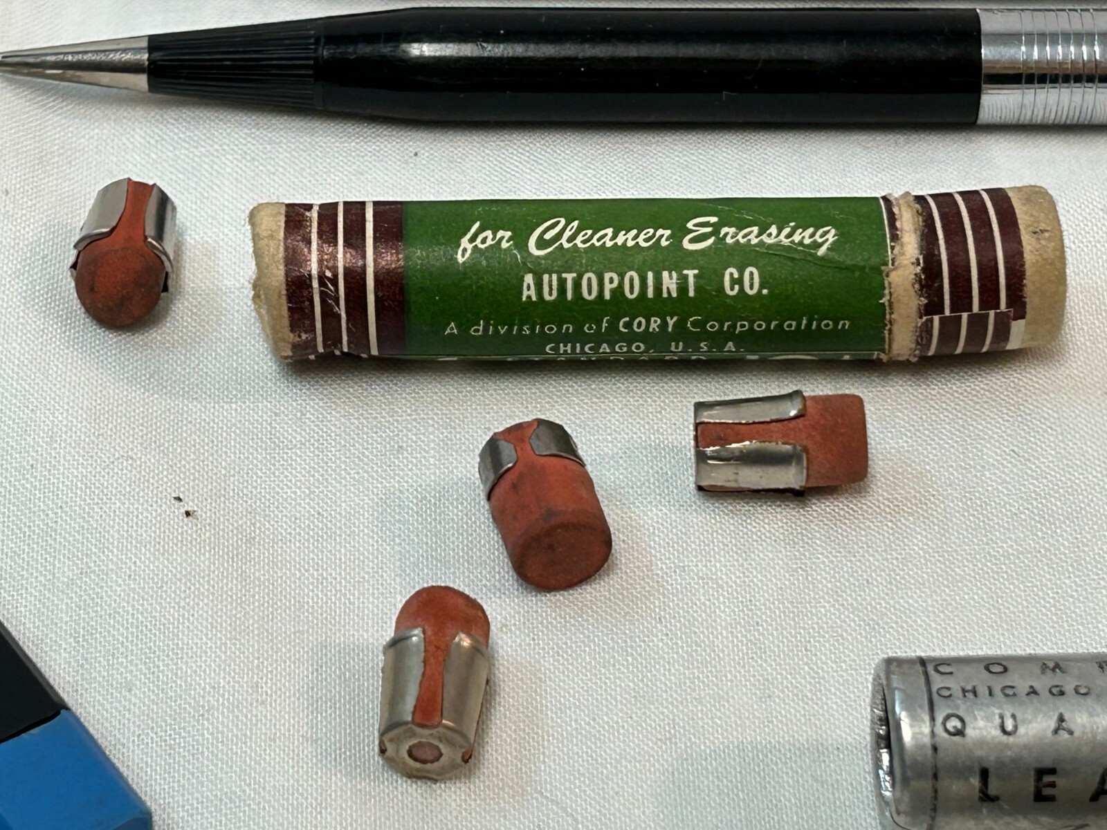 Lot of Vintage Mechanical Pencils – Advertising Ritepoint, Auto point + refills