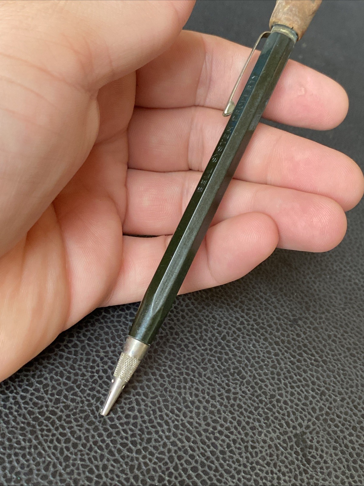 Vtg DUROLITE Bell System Property NOS Mechanical Pencil Green 1950s Advertising